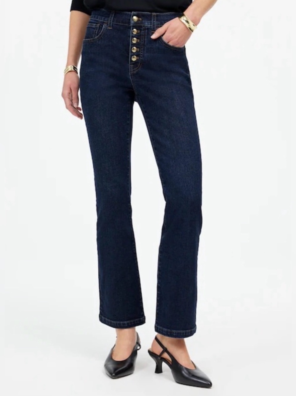Madewell Mid Rise Kick Out Crop Jeans in Larkspur Size 29 EUC